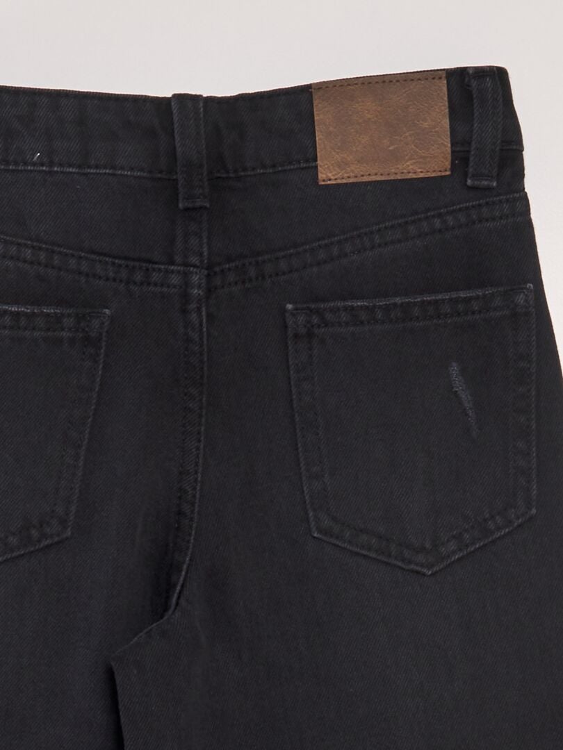 Jeans met wijde pijpen - ZWART