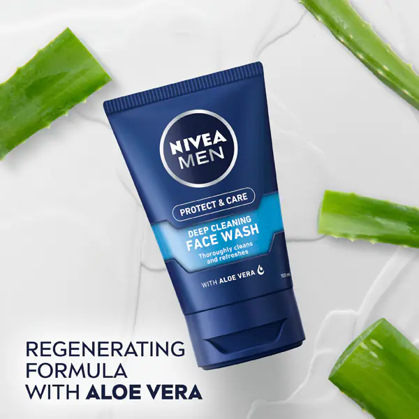 NIVEA MEN Deep Cleansing Face Wash Protect & Care, 100ml | Dárky pro tátu | Superdrug