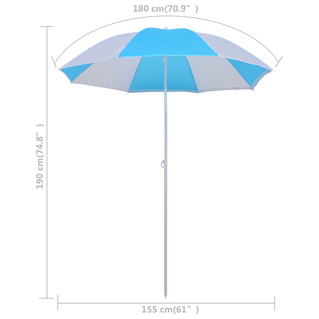  Parasol de plage multicolore Vidaxl