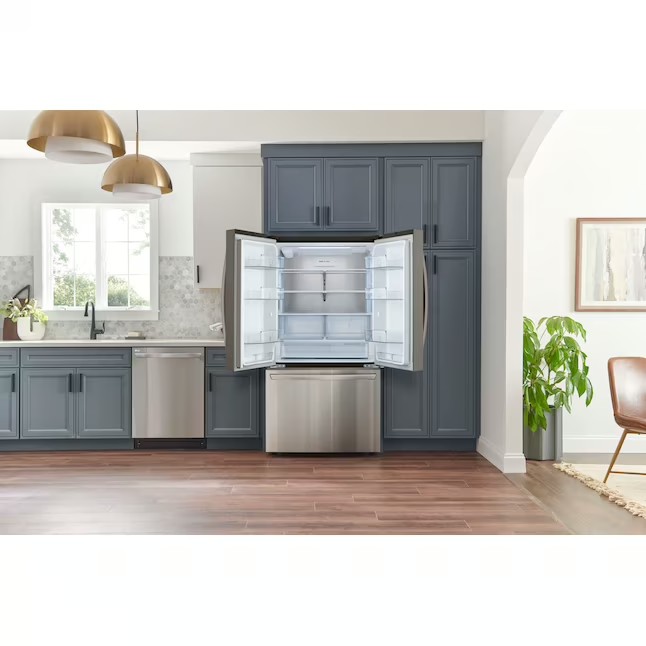 LG Counter-Depth MAX 26,5-cu ft (750 Liter) French-Door-Kühlschrank mit Eiswürfelbereiter (Edelstahl) ENERGY STAR