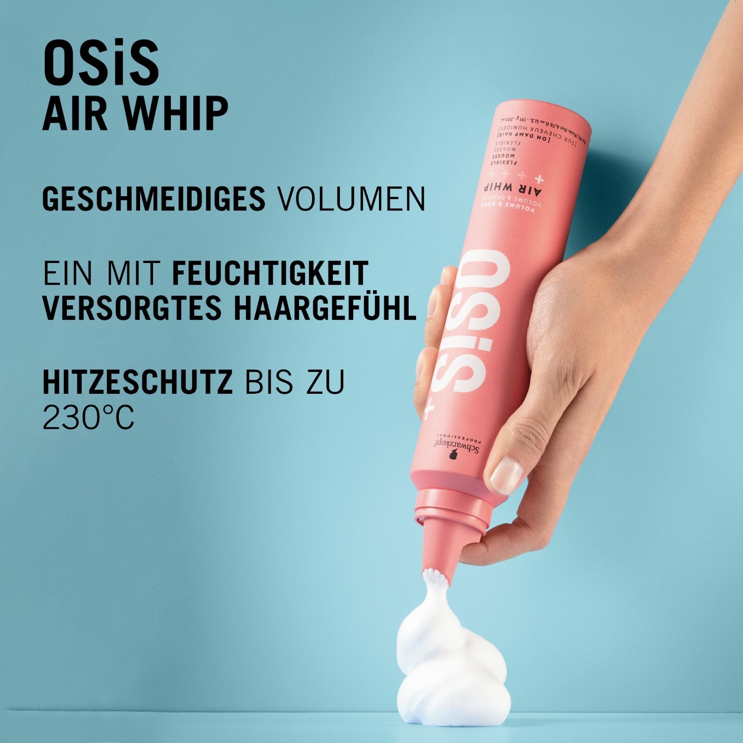Schwarzkopf Professional Hair Mousse OSiS+ Volume & Fullness Air Whip Volume & Fullness - 200 ml