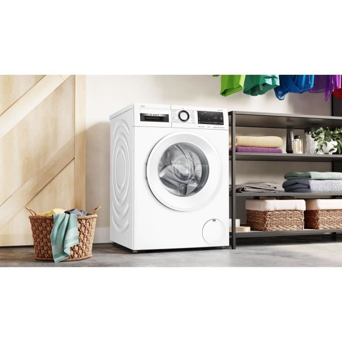 Lavadora de carga frontal Bosch WGG244F1FR SER6 - 9 kg - i-DOS - Inducción - 60 cm de ancho - 1400 rpm - Clase energética A - Vapor - Blanca