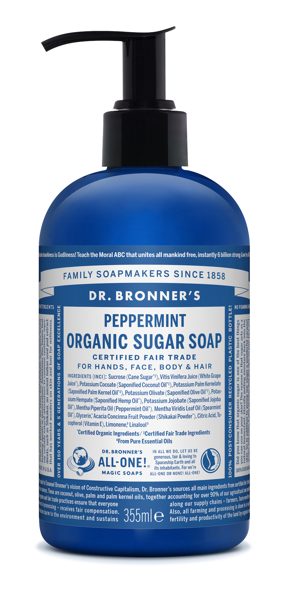 Dr. Bronner's borsmentás bio cukorszappan 355 ml