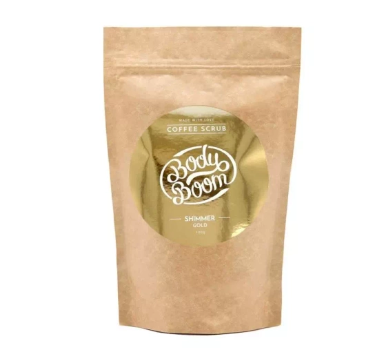 BodyBoom kawowy peeling do ciała Shimmer Gold 100 g
