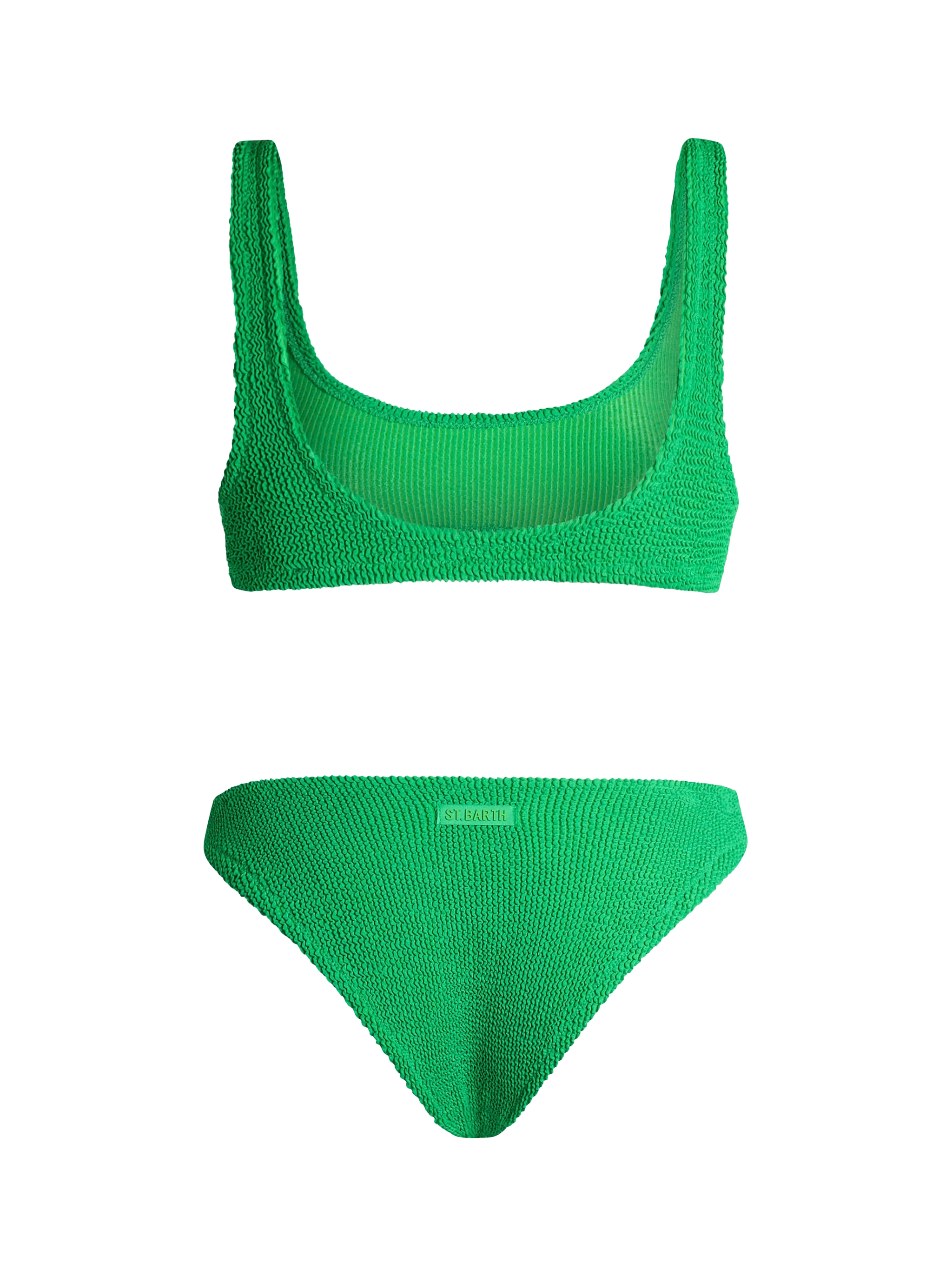 Naima Elise Klassieke Groene Bikini met Kreukelpatroon voor Dames
