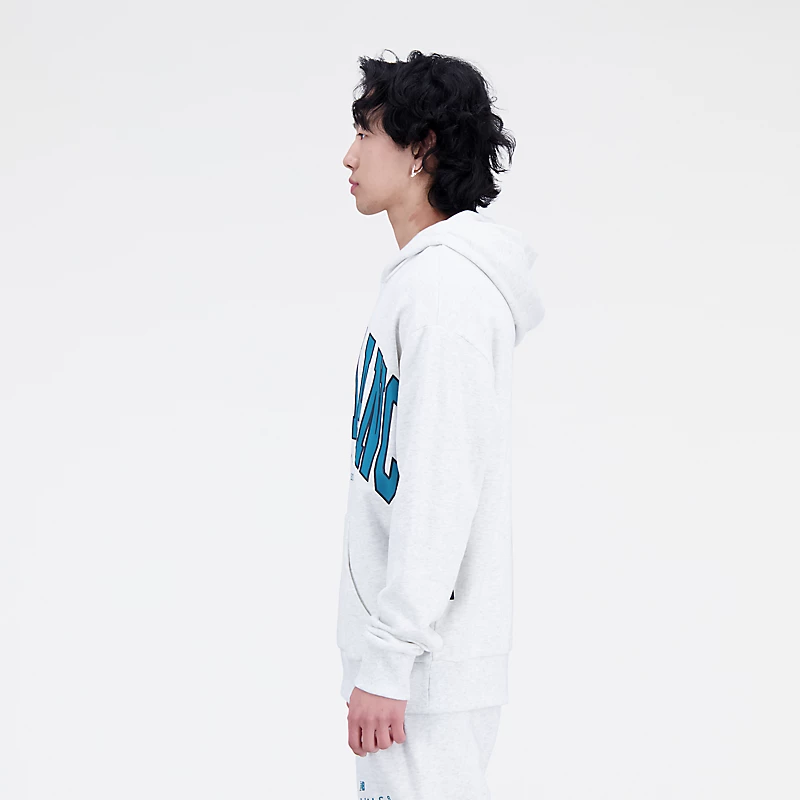 Unisex mikina Warped Classics s kapucí z francouzského froté - Sea Salt Heather