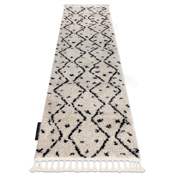 Dywan, Chodnik BERBER TETUAN B751 zygzak krem 70x250 cm