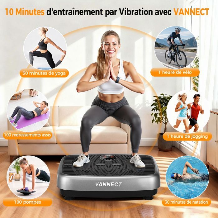 Plateforme Vibrante 2026 Neu 3D - 120 Vitesses - Télécommande - Massage Magnétique - 200kg Max