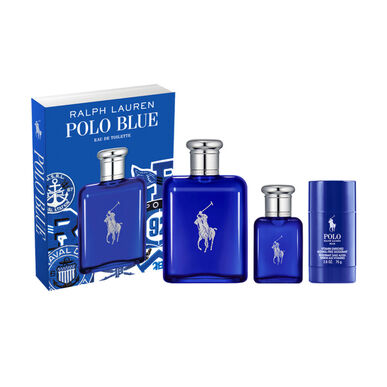 Darilni set toaletne vode Ralph Lauren Polo Blue, moški lesni parfum, 125 ml