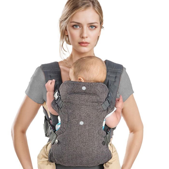 Portabebés ergonómico 4 en 1, convertible, cómodo, con correas acolchadas y ajustables.