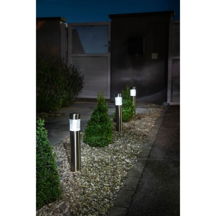 Zonnepaal van roestvrij staal - GALIX - 0,13W - 10 lumen - 8 uur verlichting - 1 witte LED
