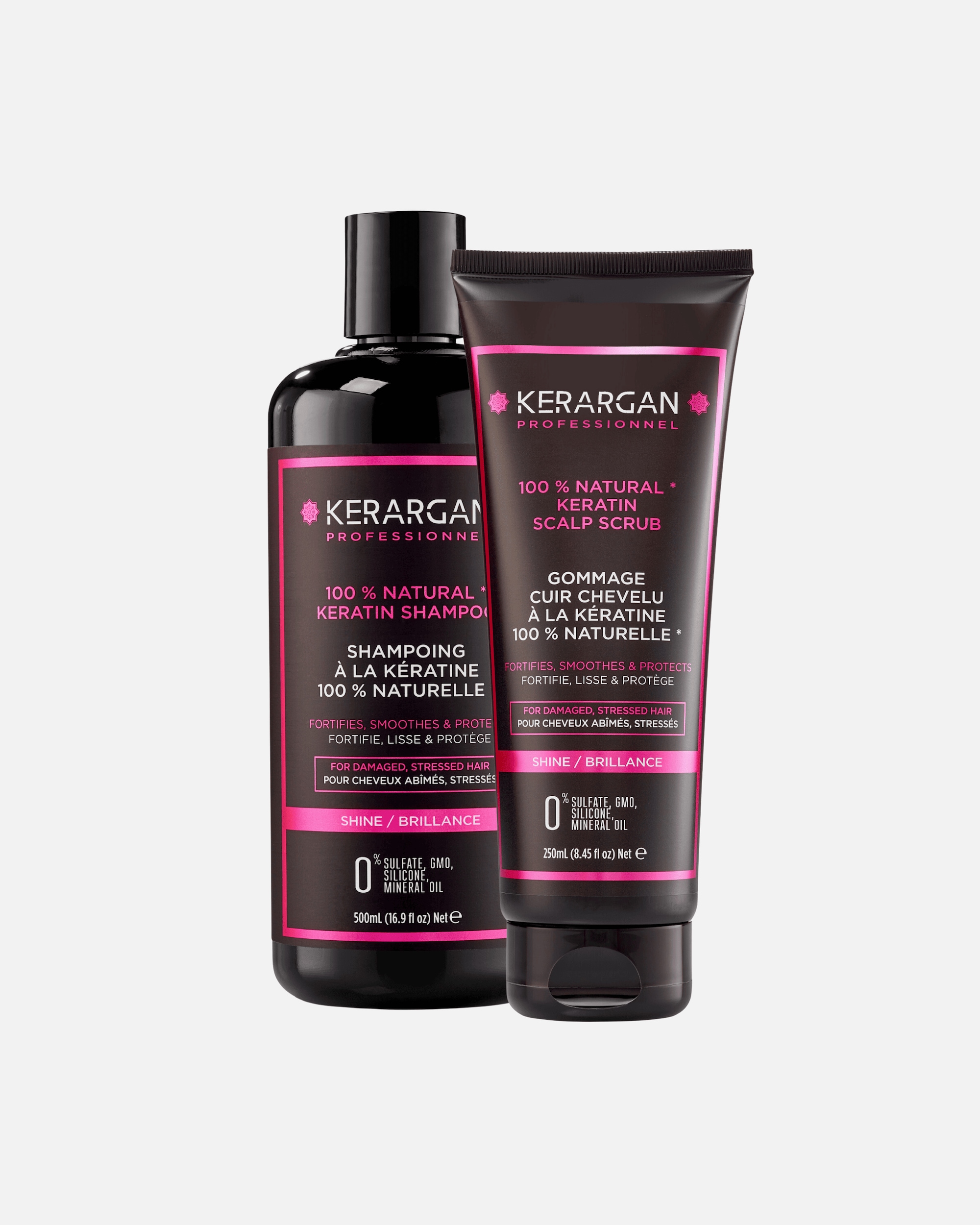 Kerargan Kerargan - Duo Shampoing et Gommage à la Kératine - 500ml + 250ml
