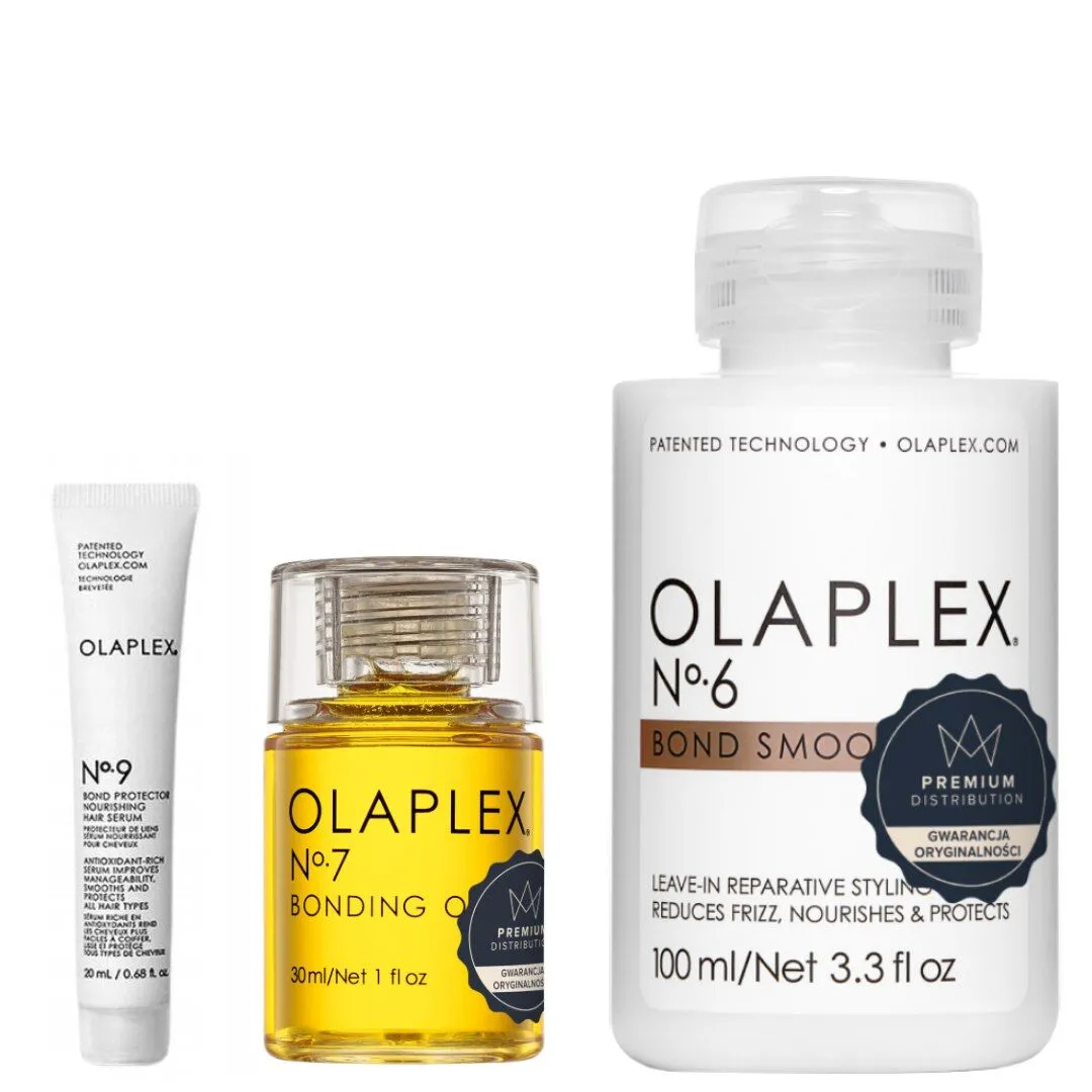 Olaplex Zestaw kosmetyków do pielęgnacji włosów zniszczonych (Krem No. 6 + Olejek No. 7 + Serum No. 9)