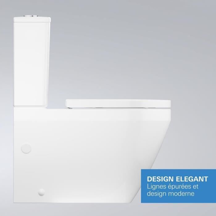 Ensemble WC à poser - Sortie horizontale - Sans bride - GROHE Euro Ceramic (102 489 SH00)