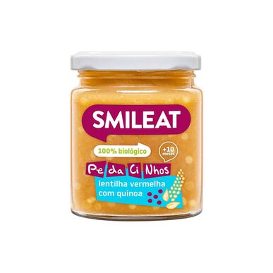 Smileat kūdikių maisto indelis su raudonaisiais lęšiais ir bolivine balanda, 10 mėnesių, 230 g