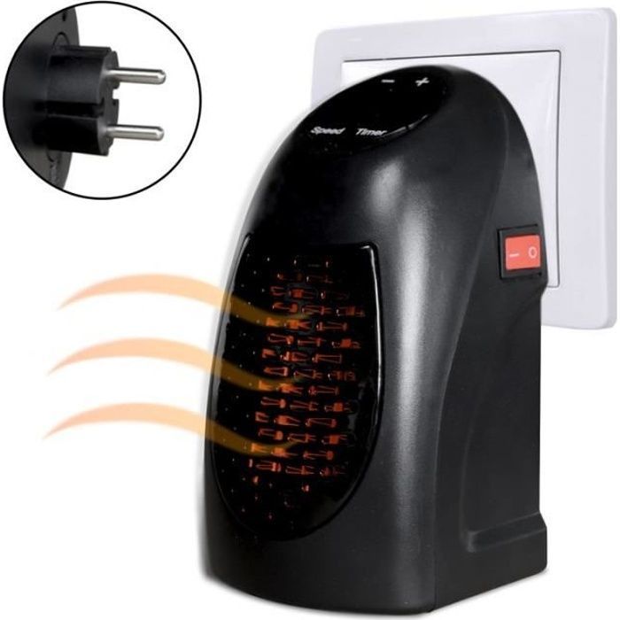 Calefactor auxiliar termocerámico IDMARKET - 400 W - Programable - Dispositivo inteligente - Calor suave