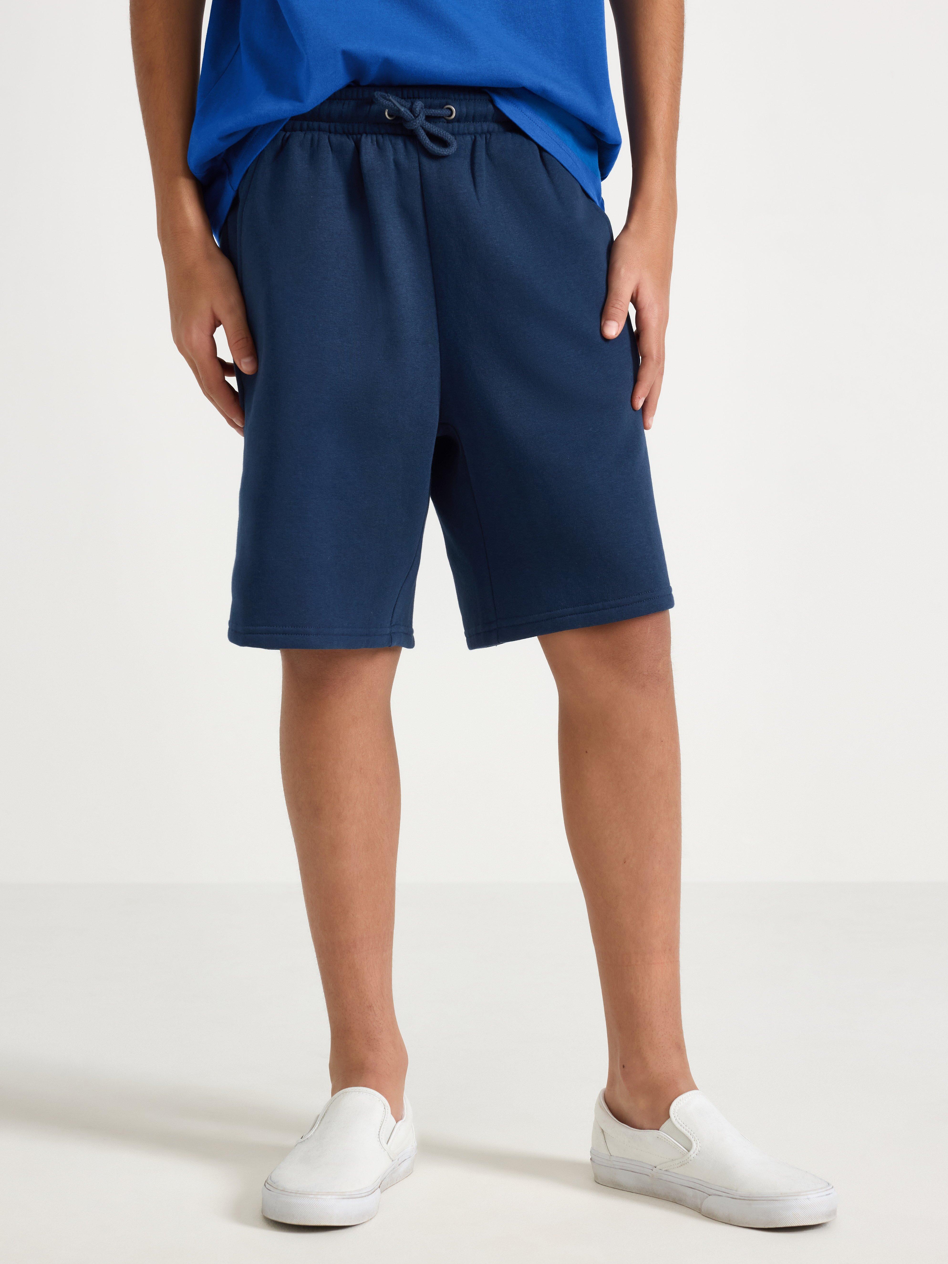 Short en jersey avec intérieur brossé bleu foncé