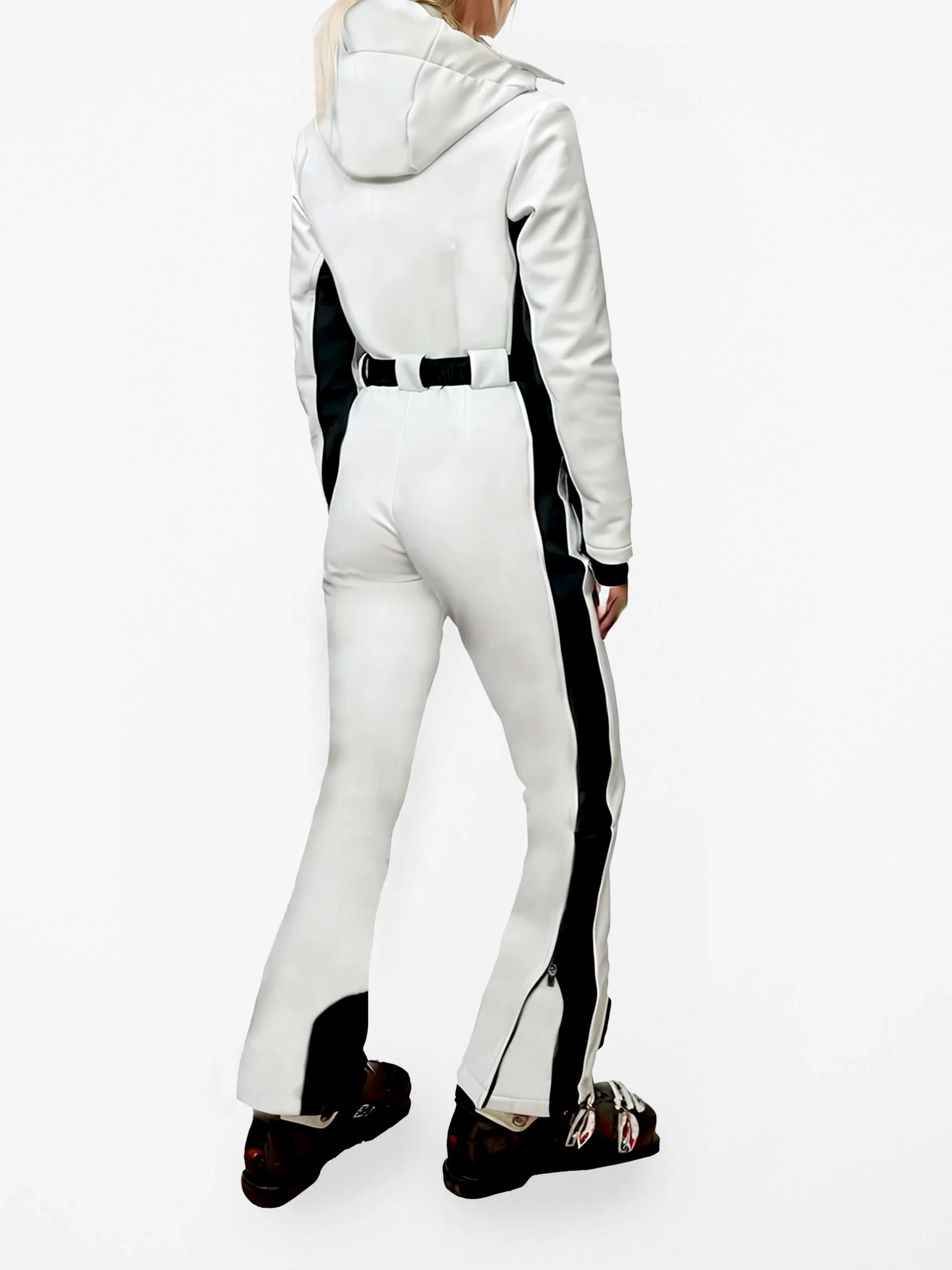 Combinaison de ski blanche pour femme Garmisch avec technologie RECCO®