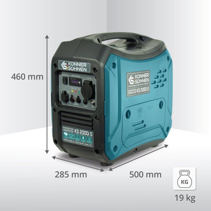Groupe électrogène-onduleur - Könner & Söhnen - KS 2000i S - 2000 W - 5 L - 87 dB