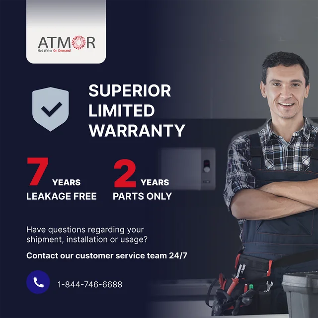De Atmor 18 kW 3,73 GPM elektrische doorstroomboiler is ideaal voor een woning met 1 slaapkamer en kan tot 3 keer tegelijk worden gebruikt.