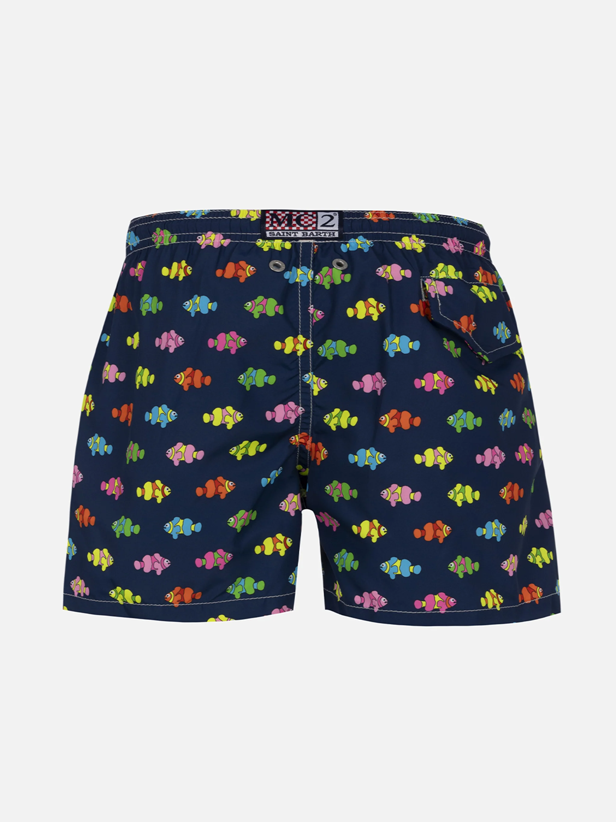 Costume da bagno da bambino in tessuto leggero Jean Lighting con stamp