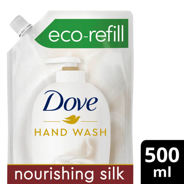 Dove Fine Silk Care tekuté mýdlo na ruce náhradní náplň 500ml