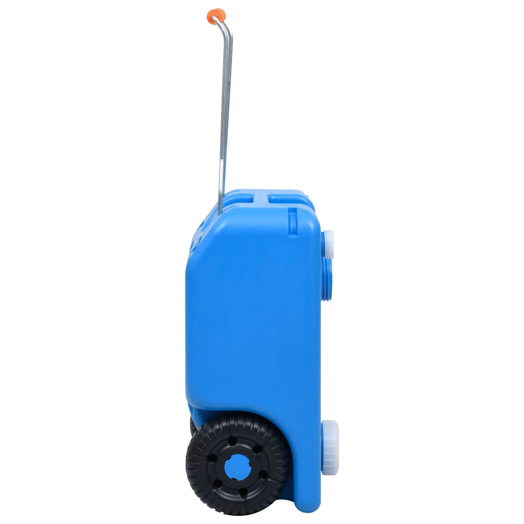Vidaxl Depósito De Agua Con Ruedas Para Camping Azul 25 L
