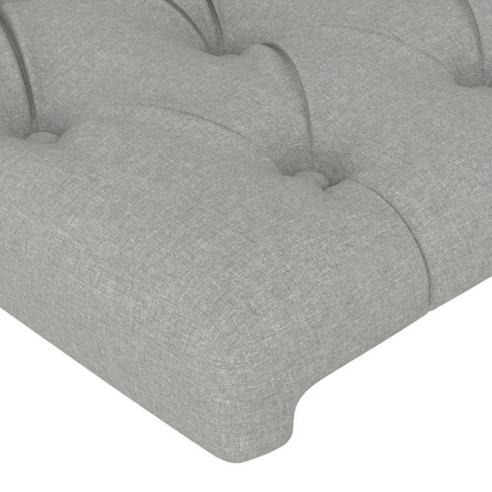 vidaXL LED Headboard Bedroom Furniture Single Bed Accessory Interior Bed Frame Headboard Light Grey 3121930