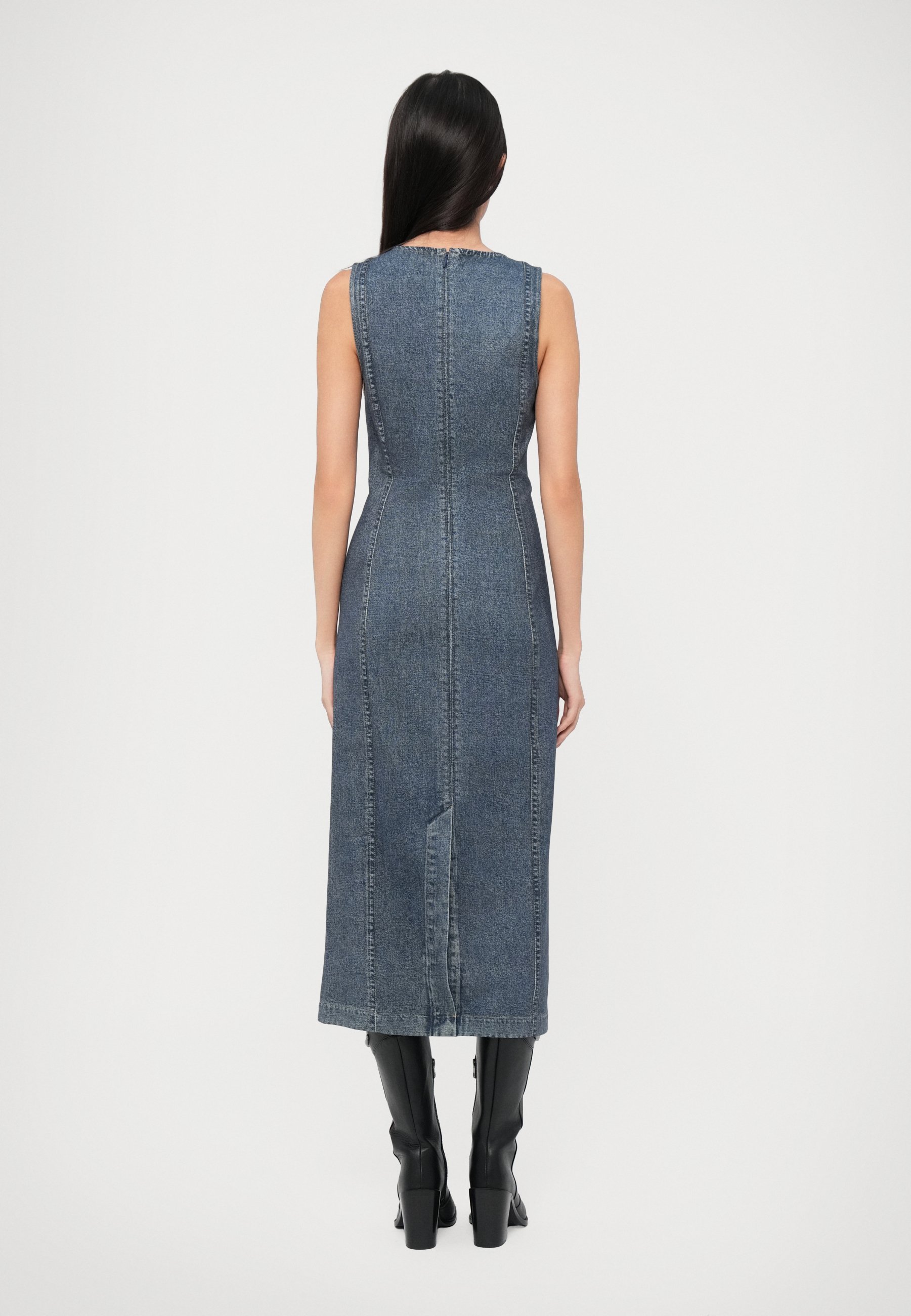 rag & bone Miramar Ponte Olivia Midikleid - Tageskleid - blau