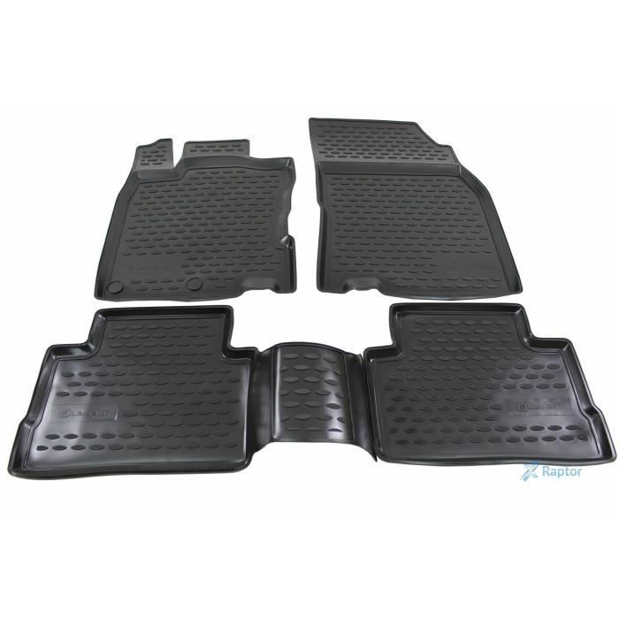 Tapis De Sol En Caoutchouc 3D Exclusive - J&J AUTOMOTIVE - Nissan Qashqai J11 - Noir - Sur Mesure - Antidérapant