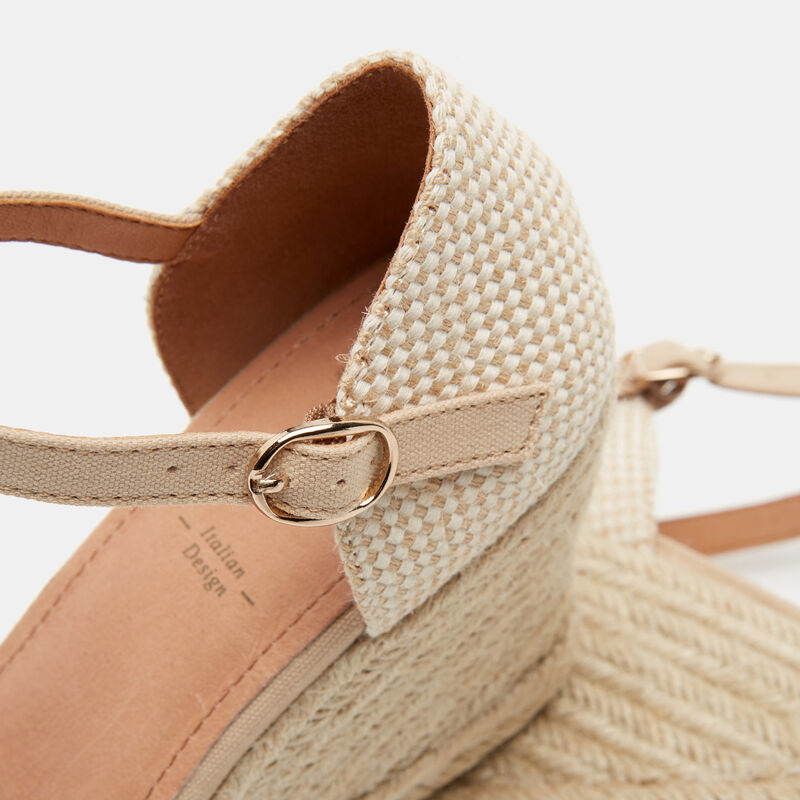 BATA Espadryle damskie na koturnach 8 cm