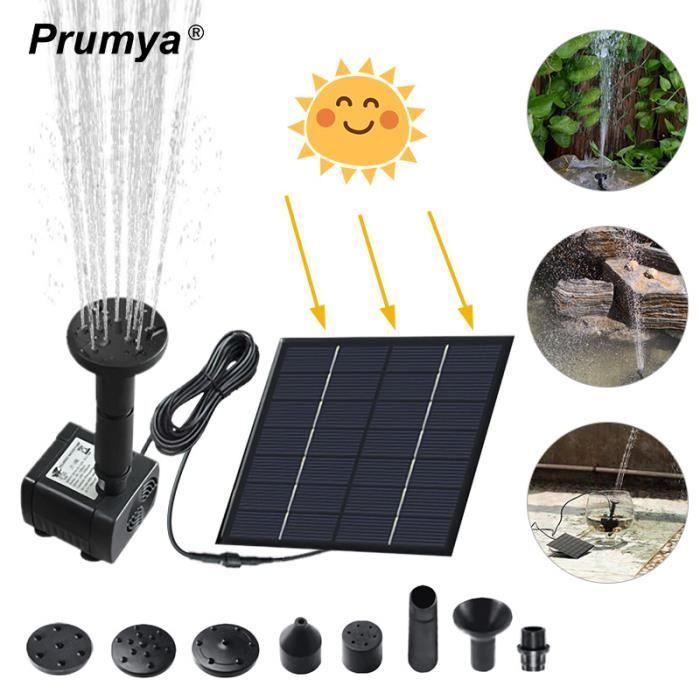 Bomba de agua solar Prumya, fuente solar, no requiere plantas, baterías ni electricidad, para decoración de estanques, piscinas o jardines.