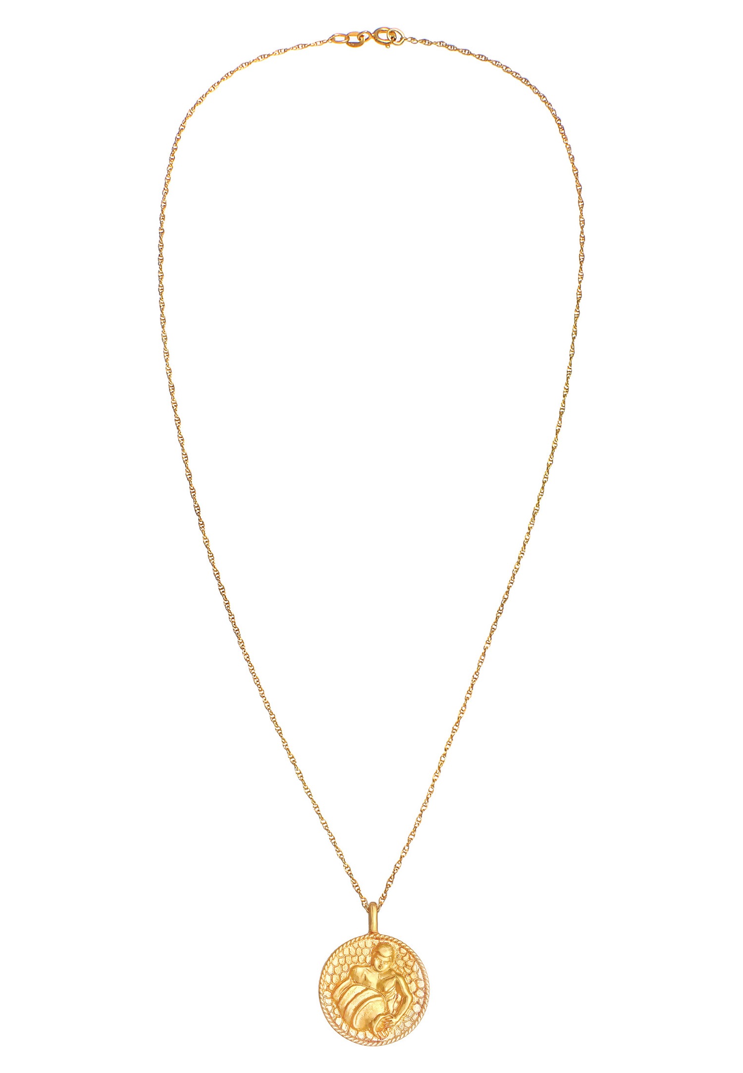 Elli Zodiaque féminin Verseau Pièce de monnaie antique Trend Astro en argent sterling 925