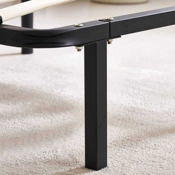 Base de cama Sampur EcoFlex de 90x190 cm - Somier de láminas de madera - Patas incluidas - Máximo confort