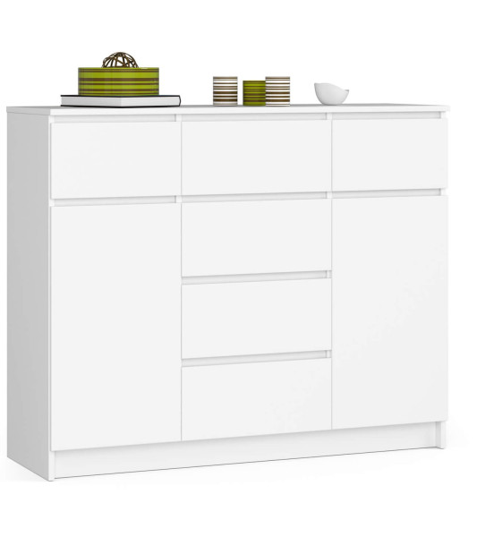 Komoda AKORD K017 Biała 120 cm Biały mat 120x40x99 cm