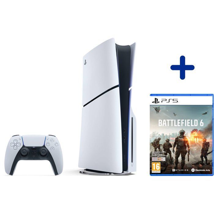 PS5 Standard Bundle (with CD drive): PlayStation 5 console (Slim model) + Battlefield 6