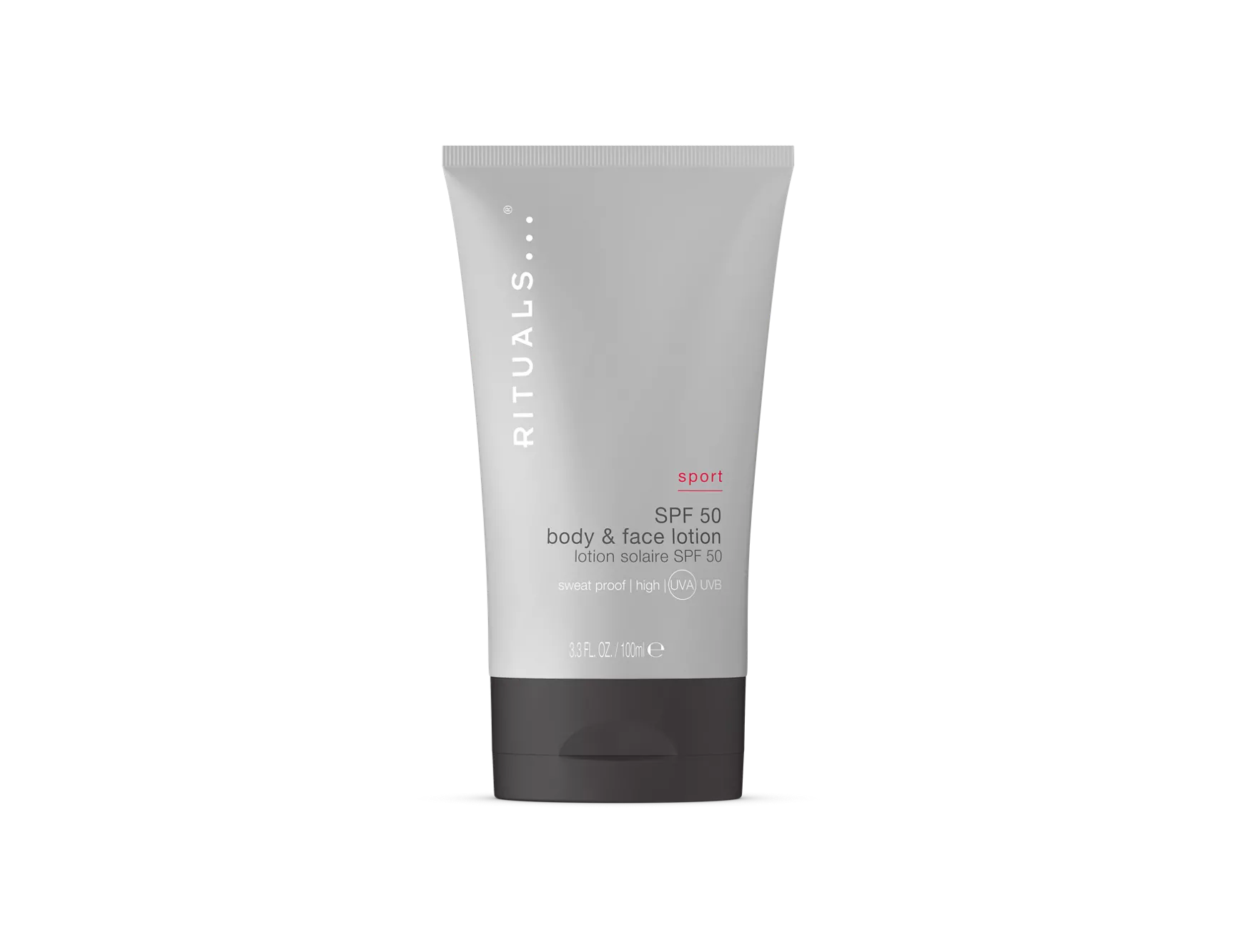 Loción corporal y facial deportiva con SPF 50
