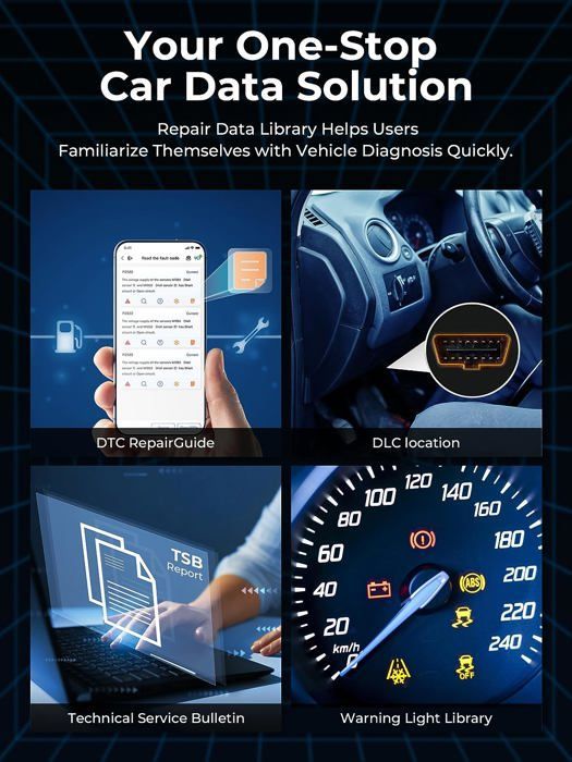TOPDON Topscan Lite OBD2 Scanner Bluetooth Outil de Diagnostic sans Fil OBDII pour Tous Les Systèmes Test Actif Lecteur de Codes
