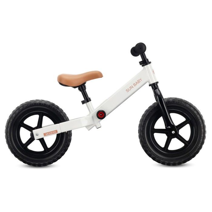 Sun Baby - Modern Balance Bike - 2 Years, max. 30 kg, steel frame, EVA wheels, adjustable saddle and handlebars - White