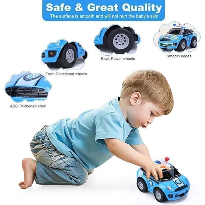 Voiture télécommandée 2 3 Ans Enfant Voiture Jouet motricité avec télécommande avec VOITURE DE POLICE - BLEU