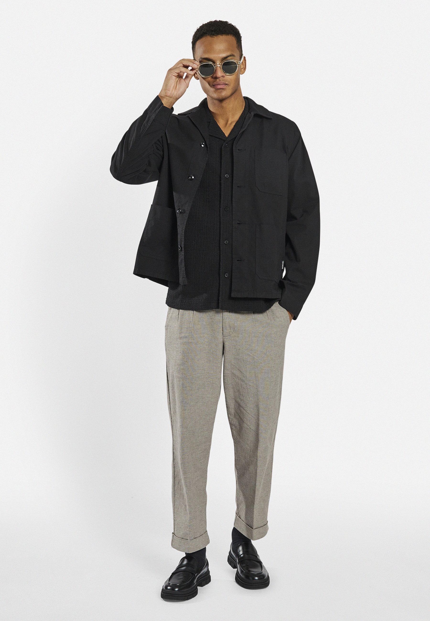 Camisa Lloyd Redefined Rebel, corte quadrado - Camisa - preta