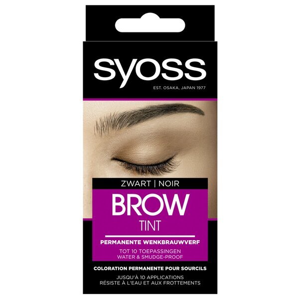 Syoss Browtint črna permanentna barva za obrvi