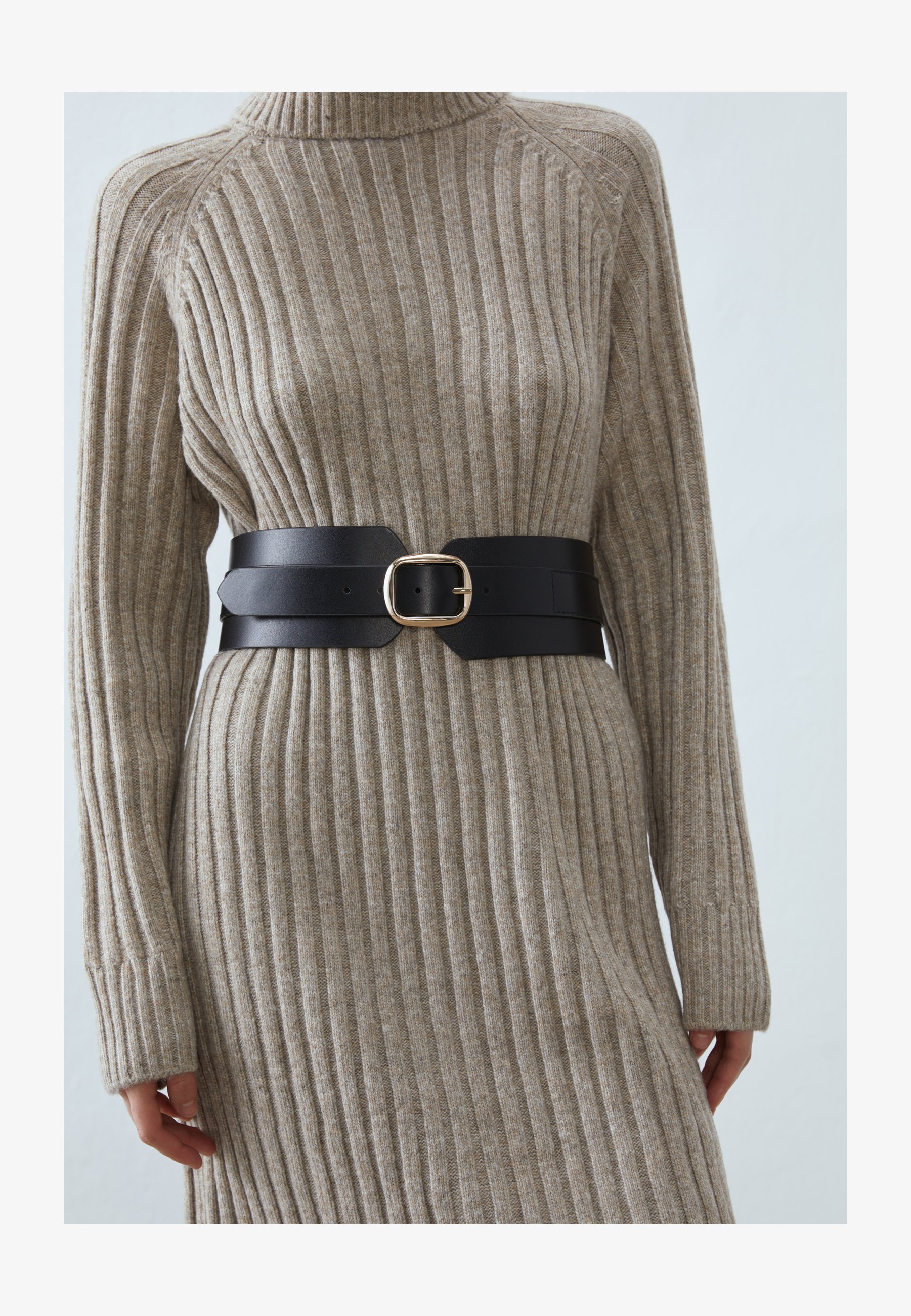 Zign LEATHER - Tailleband - zwart/goudkleurig