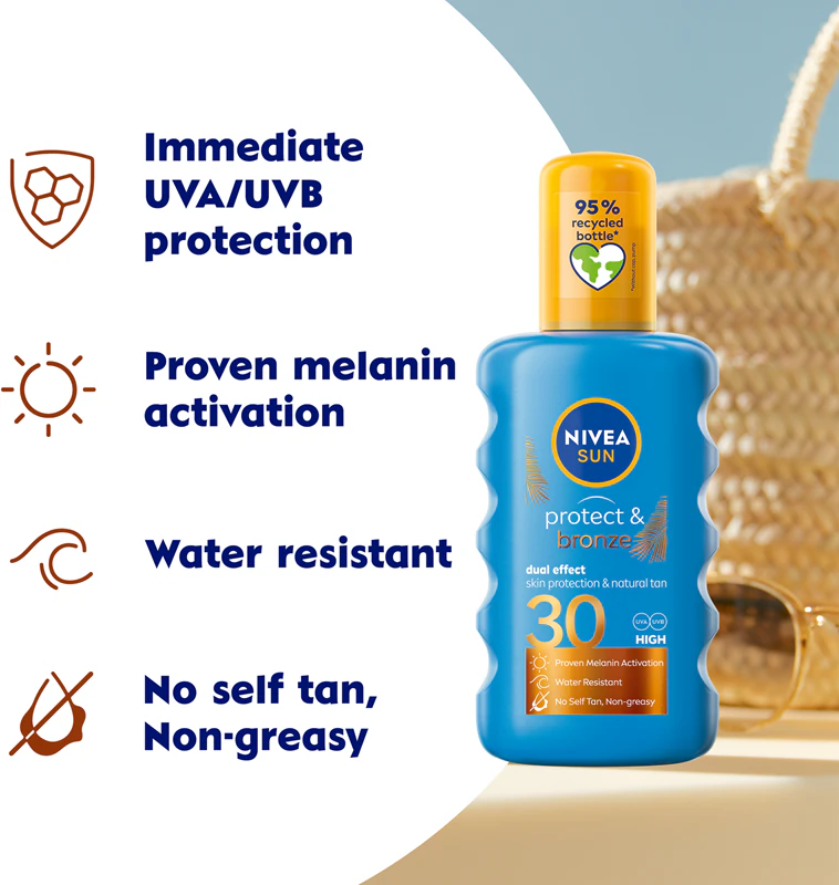 NIVEA SUN Protect & Bronze Intensives Sonnenschutzspray LSF 30