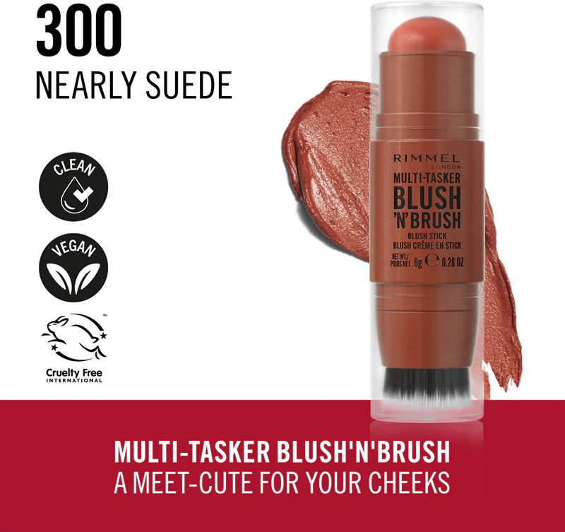 Blush em bastão Rimmel Multi-Tasker Blush'N'brush com pincel
