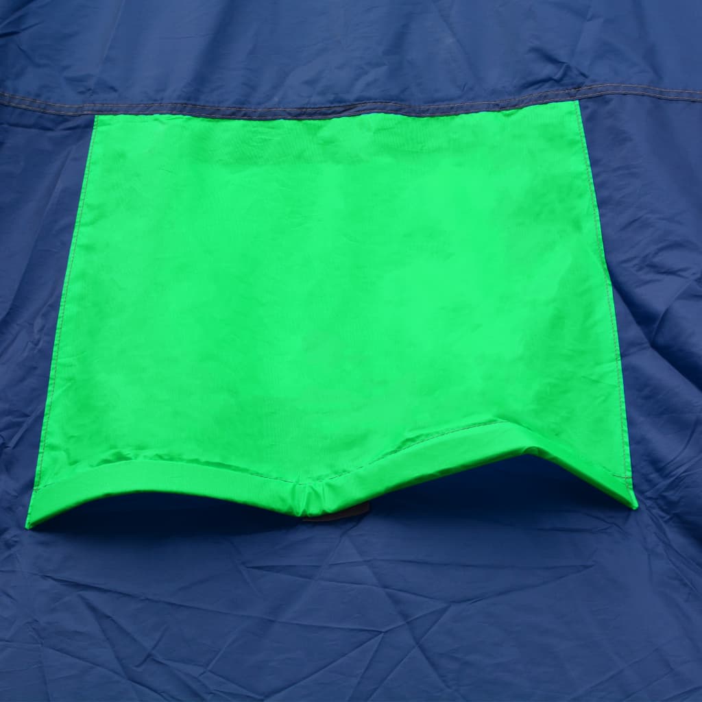Tente de camping Vidaxl bleue et verte