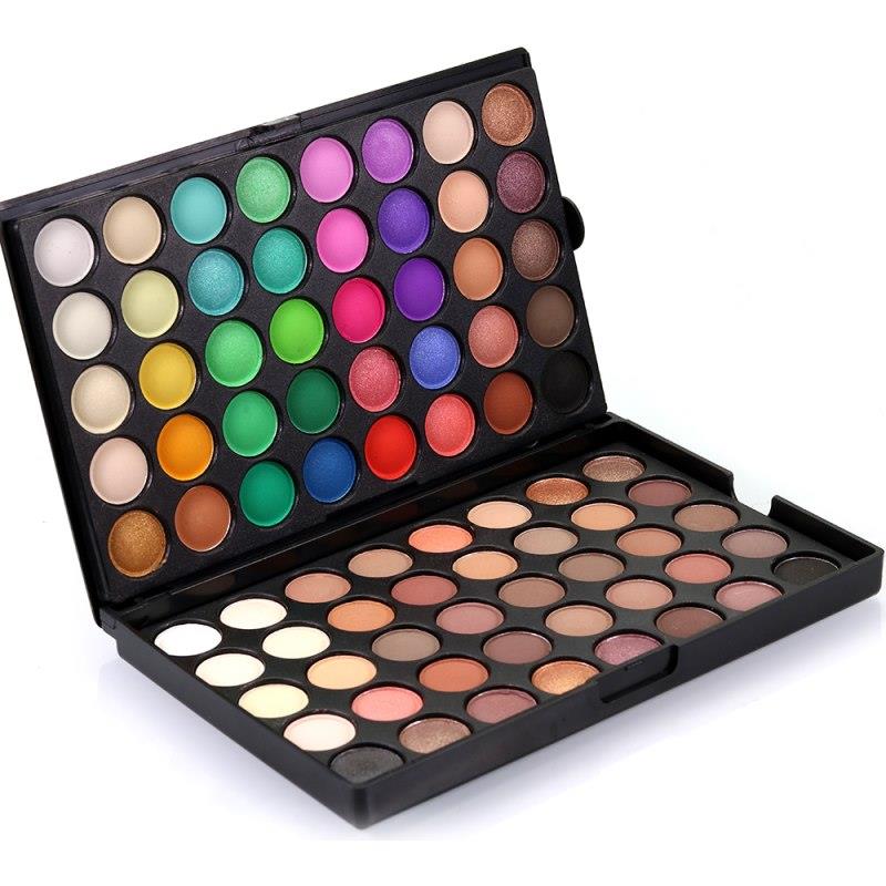 Palette de 80 fards à paupières mats, poudre soyeuse, maquillage smoky longue tenue, effet scintillant naturel, coffret de cosmétiques.