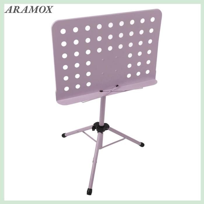 Atril para partituras ARAMOX plegable y profesional para guitarra, soporte para música, color morado.