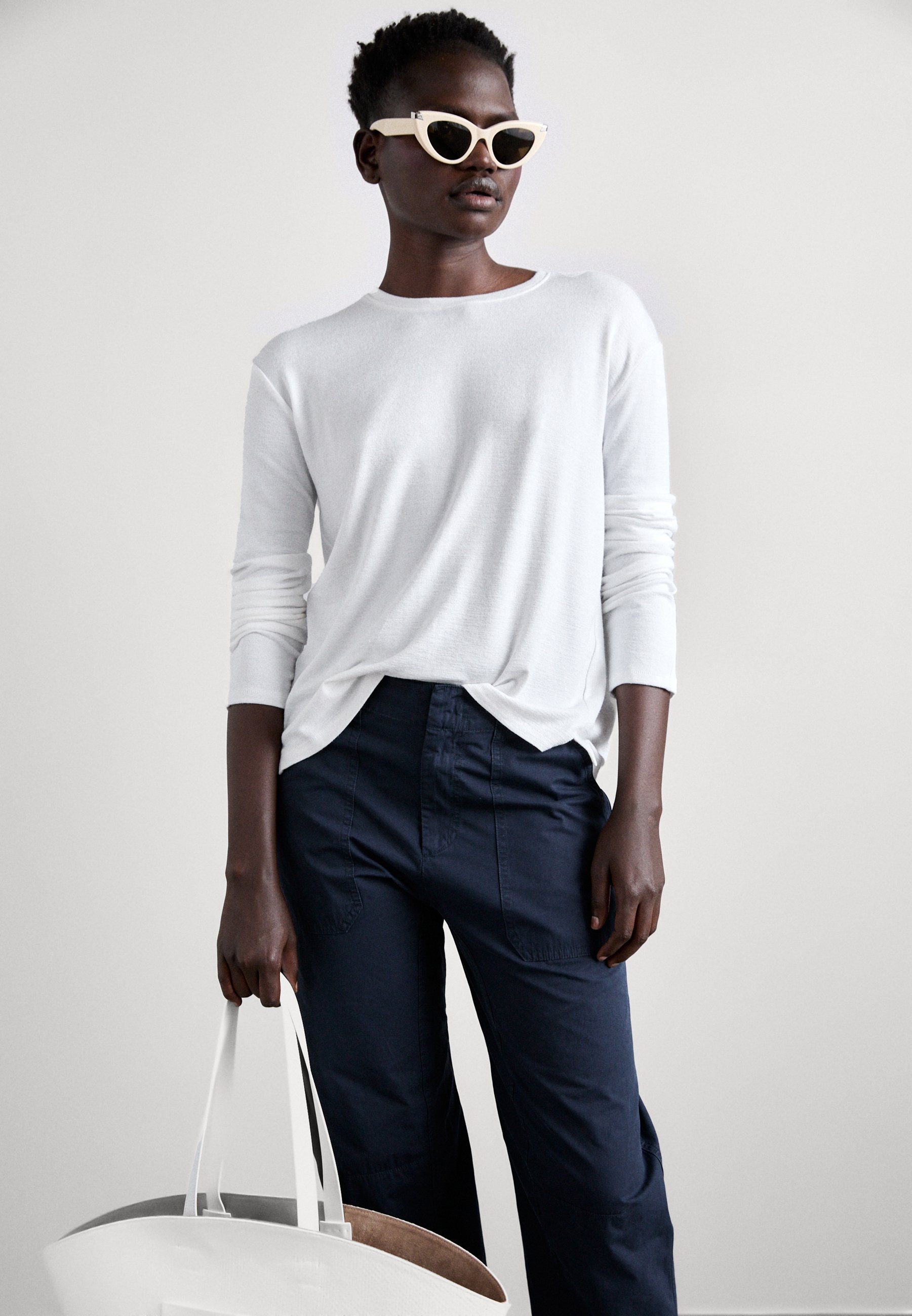 Rag & Bone top met lange mouwen - wit