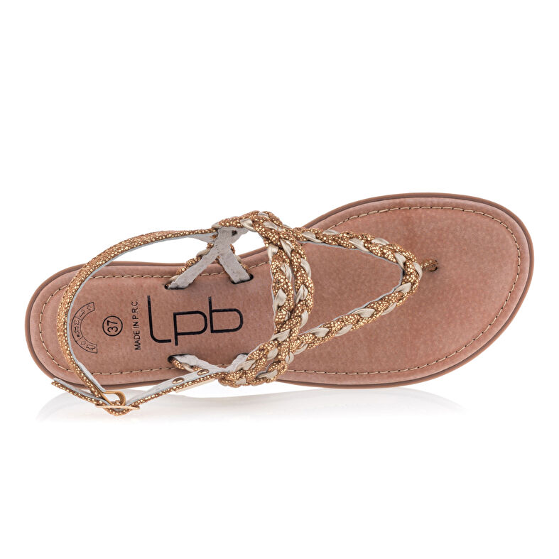 Braune Zehentrenner-Sandalen für Damen